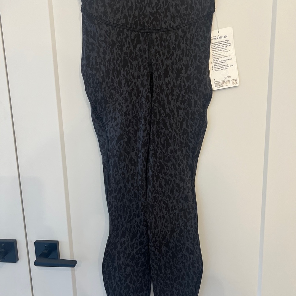 Lululemon Athletica Charcoal Leopard Leggings